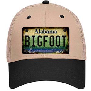 Bigfoot Alabama Rusty Look Metal on Trucker Mesh Snapback Hat